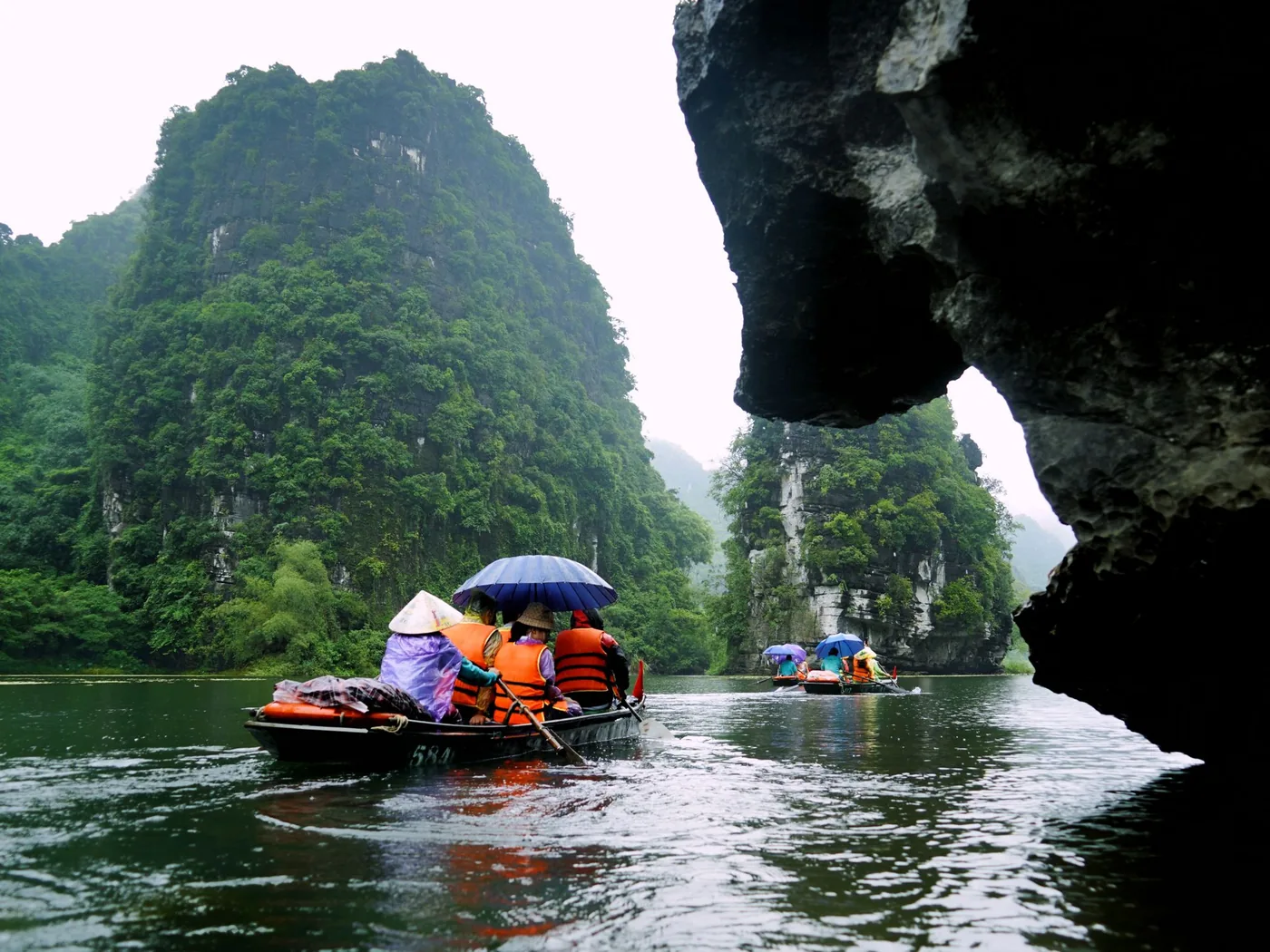 Karst limestone peaks and jungle above Phong Nha-Ke Bang National Park